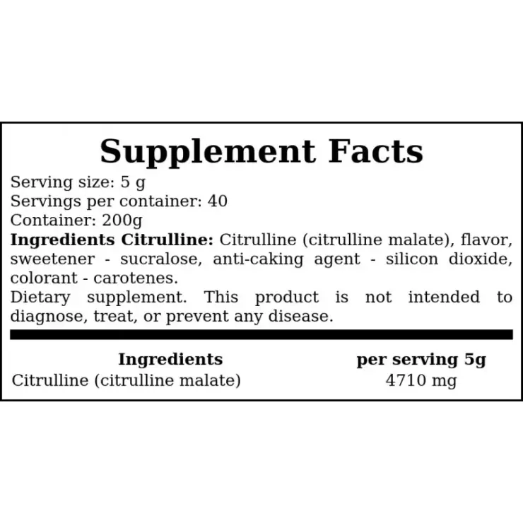 Citrulline - 200g - Orange Ice Splash - Image 2