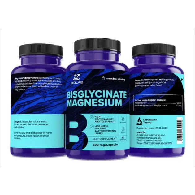 Magnesium Bisglycinate 60caps | Biolabshop