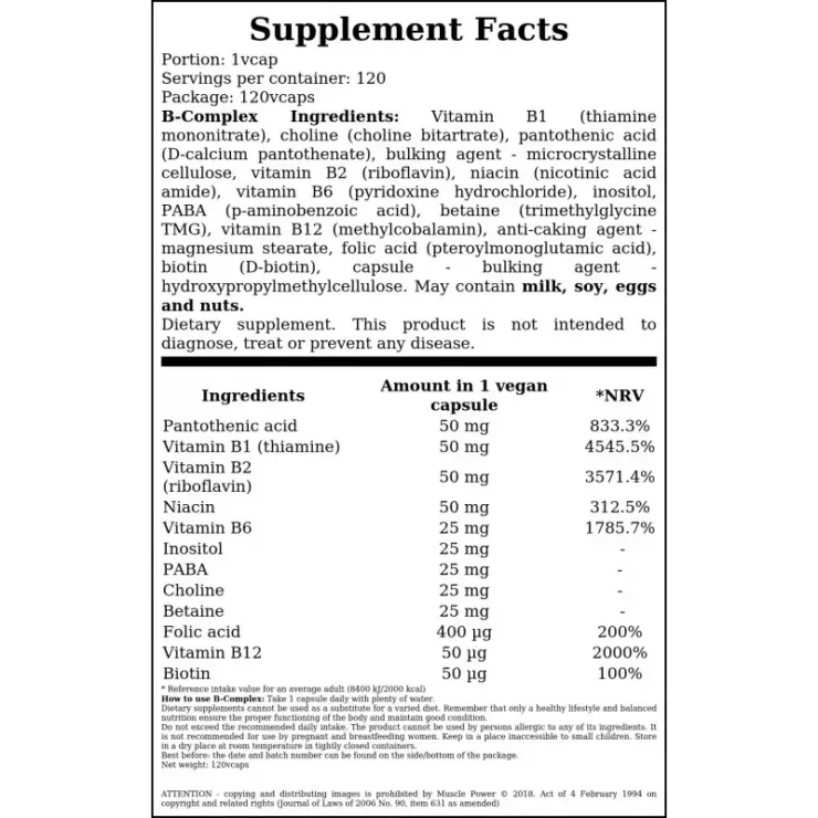 Hiro.Lab Vitamin B‑Complex – 120 VCaps - Image 2