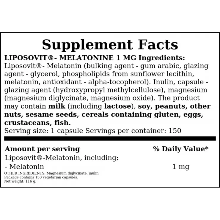 Melatonin Liposovit® – 150 Vcaps | Hiro.Lab - Image 2