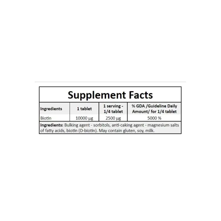 Biotin 10 mg – 120 Ταμπλέτες | Hiro Labs - Image 2