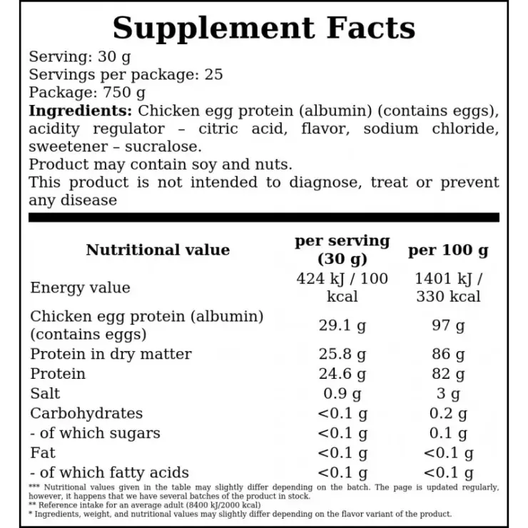 Egg Protein – 750g | Hiro Labs - Image 2